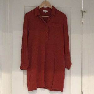 Burnt orange t-shirt style dress